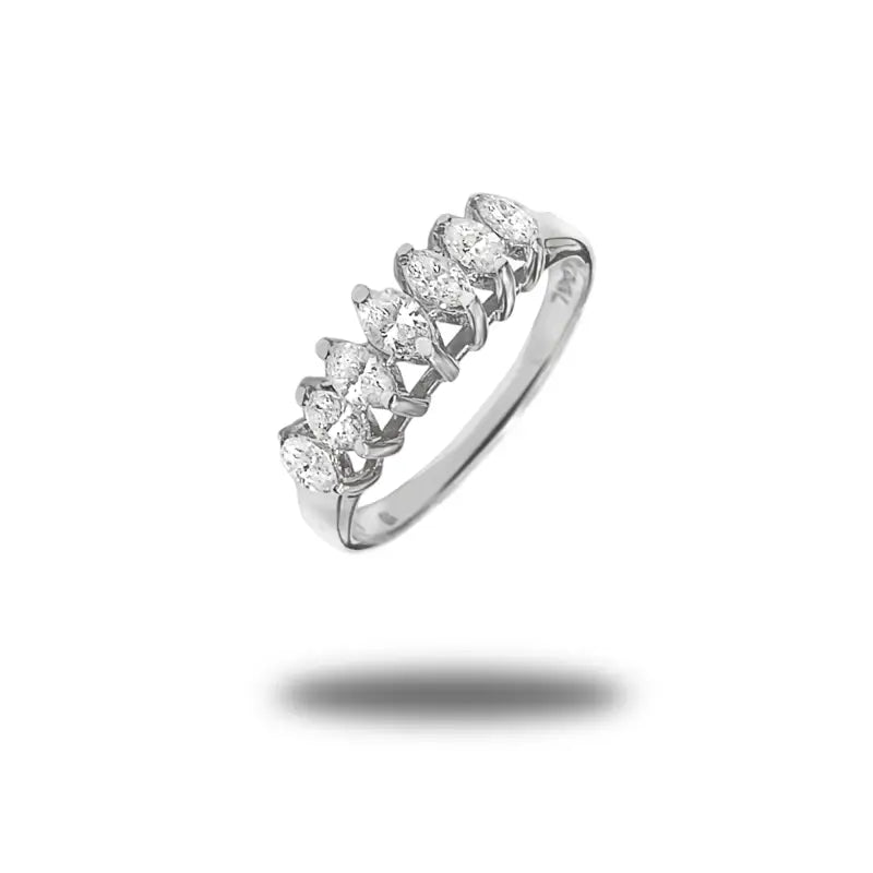 Diamond Wedding Band in 14K White Gold - Women’s Jewelry