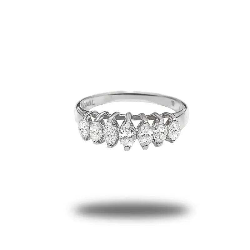 Diamond Wedding Band in 14K White Gold - Women’s Jewelry