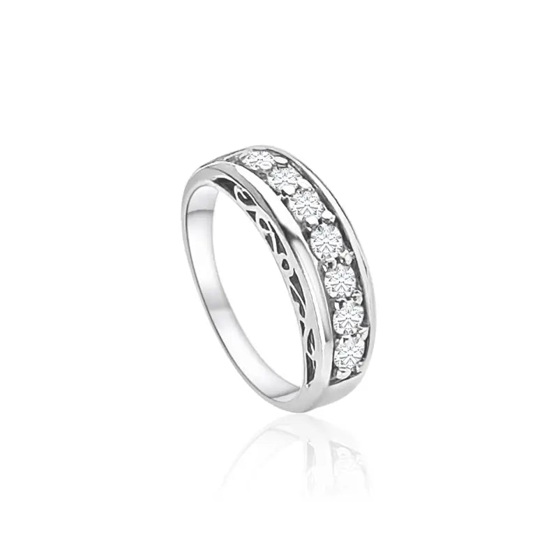 Diamond Wedding Band in 14k White Gold - Women’s Jewelry