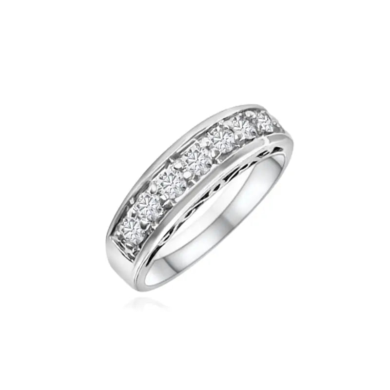 Diamond Wedding Band in 14k White Gold - Women’s Jewelry