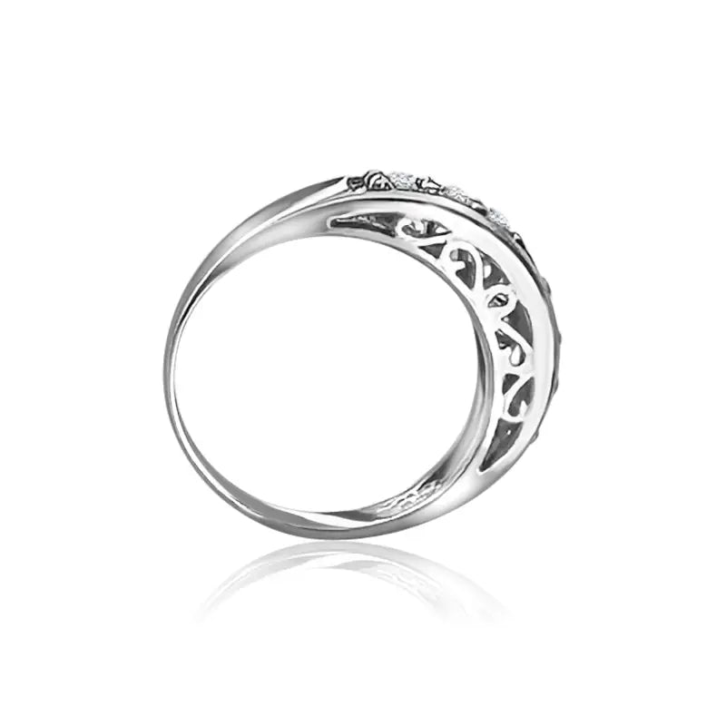 Diamond Wedding Band in 14k White Gold - Women’s Jewelry