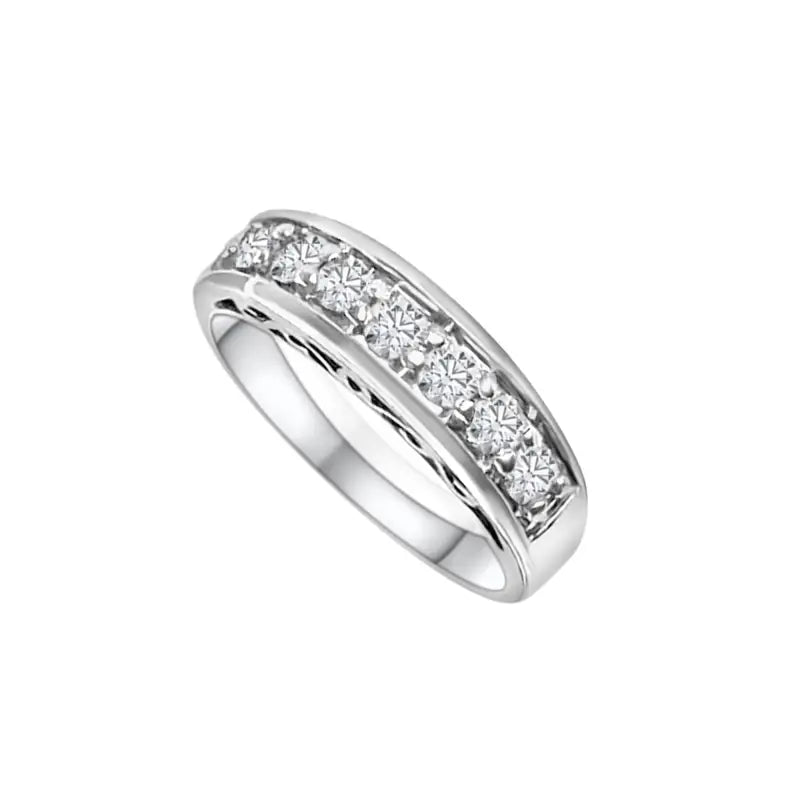 Diamond Wedding Band in 14k White Gold - Women’s Jewelry