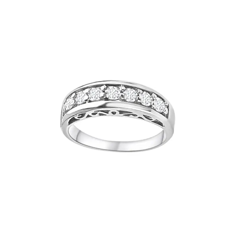 Diamond Wedding Band in 14k White Gold - Women’s Jewelry