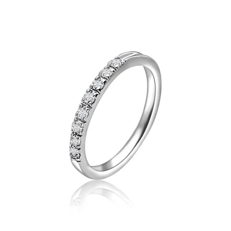 Diamond wedding band in 18k White Gold - Women’s Jewelry