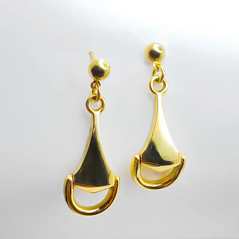 Drop Style 18k Yellow Gold Fancy Solid Gold Earrings