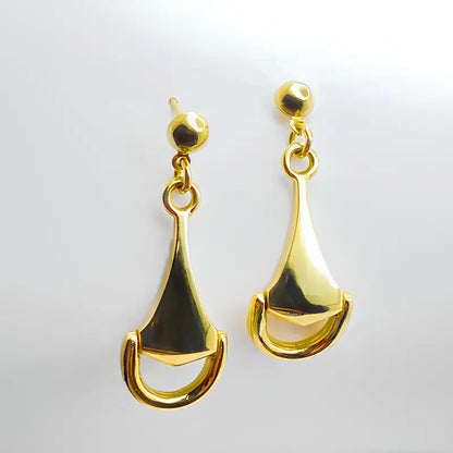 Drop Style 18k Yellow Gold Fancy Solid Gold Earrings