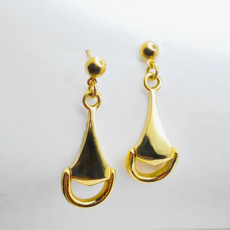 Drop Style 18k Yellow Gold Fancy Solid Gold Earrings