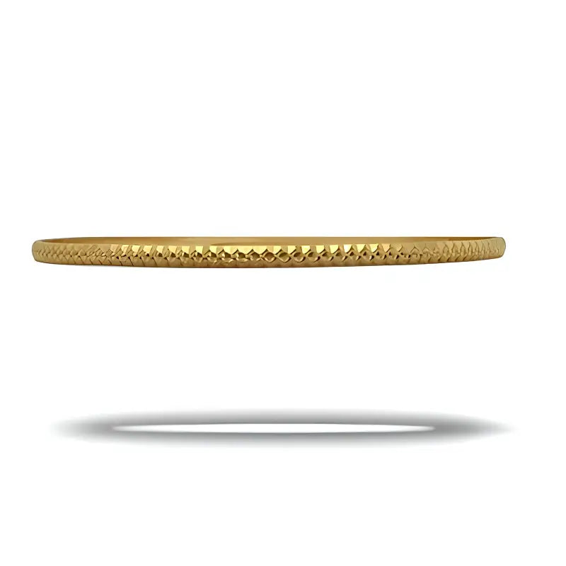 Gold Bangle in 18K Solid Gold Gift for Her - Bracelet