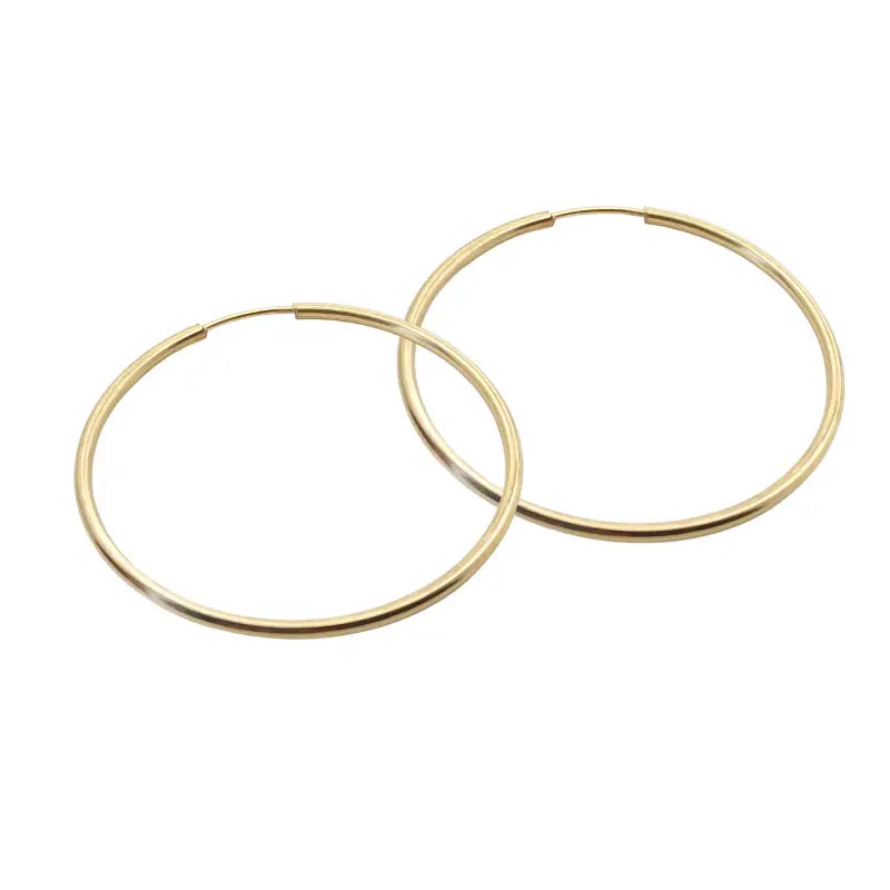 Gold Hoop Earrings iIn 14k Yellow gold - Gold Jewelry