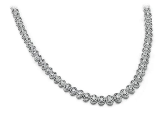 Lab Grown Diamond Necklace in 14K or 18K White or Yellow