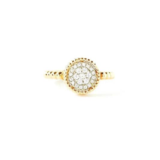 Ladies 18K Rose Gold & Cubic Zirconia Women’s Ring Fashion