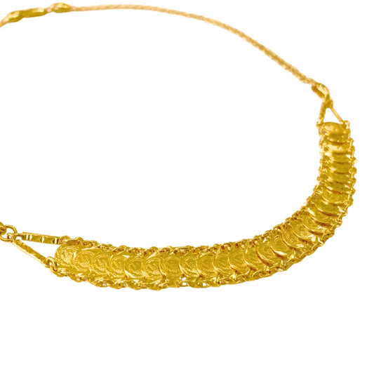 Ladies coin necklace in 18k yellow gold - NECKLACE