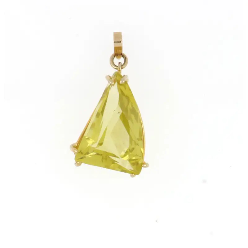 Lemon Quartz Pendant in Women’s 18K Yellow Gold - Gold