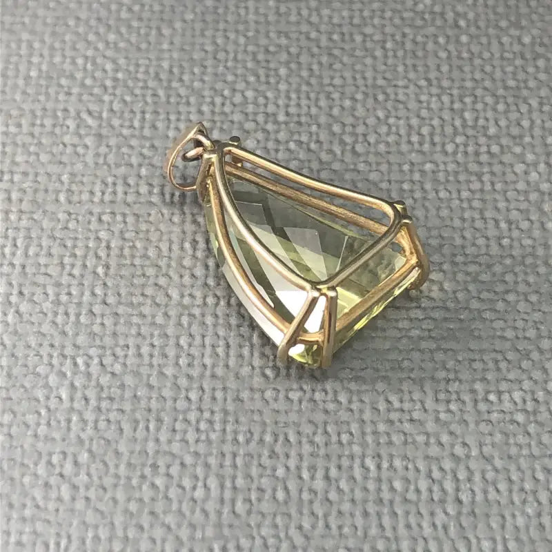 Lemon Quartz Pendant in Women’s 18K Yellow Gold - Gold