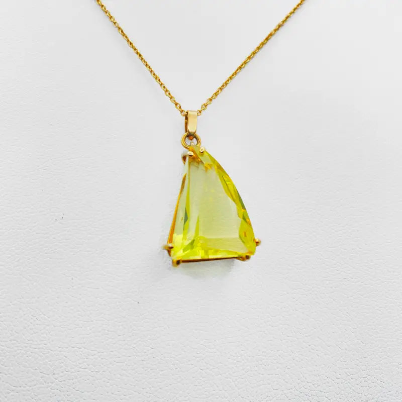 Lemon Quartz Pendant in Women’s 18K Yellow Gold - Gold