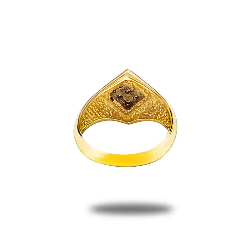 Men’s Diamond Ring in 10K Yellow Gold - Men’s Jewelry