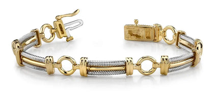 O Link Men’s Cable Bracelet Available In 14K 18K White