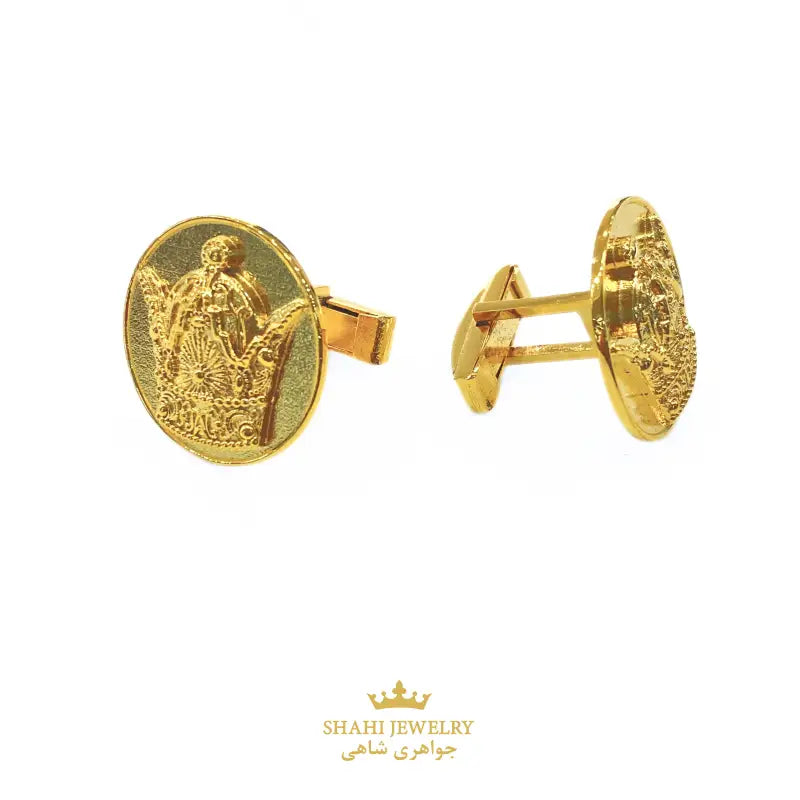 Persian Style Royal Crown (Arya Mehr) Cufflinks in 925