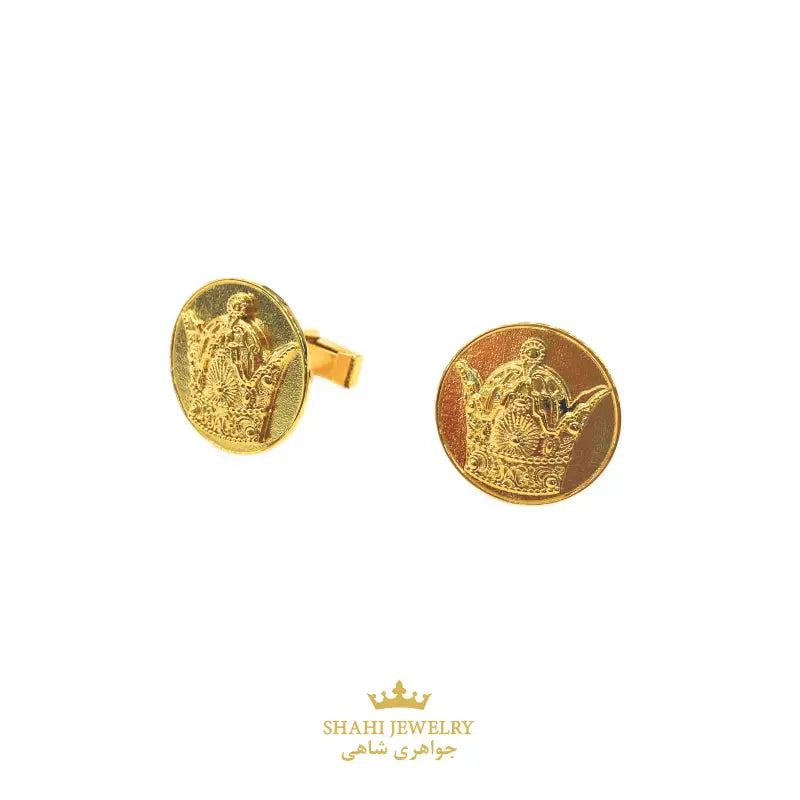 Persian Style Royal Crown (Arya Mehr) Cufflinks in 925