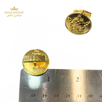 Persian Style Royal Crown (Arya Mehr) Cufflinks in 925