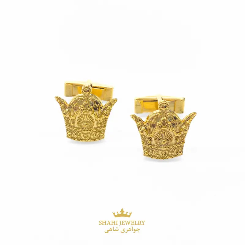 Persian Style Royal Crown (Arya Mehr) Cufflinks in 925