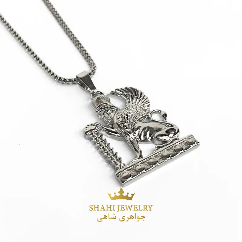 Persian Winged Lion Pendant Persian Style Jewelry 925