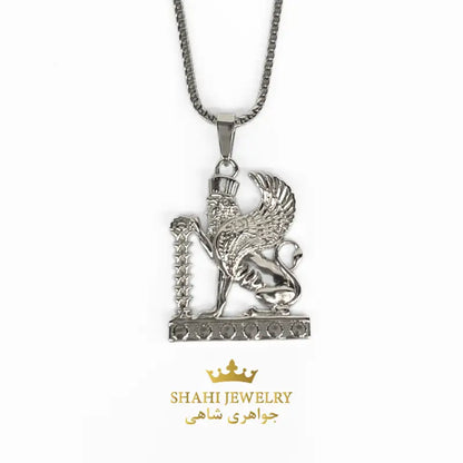 Persian Winged Lion Pendant Persian Style Jewelry 925