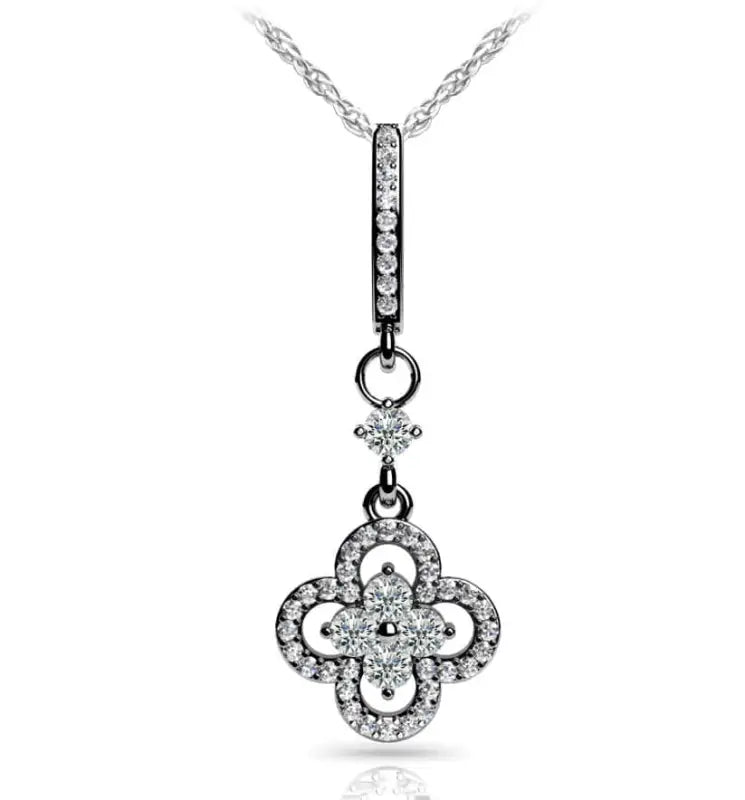 Precious Petals Diamond Pendant Available In White & Yellow