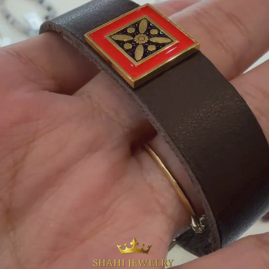 Derafsh Kaviani Leather Bracelet 