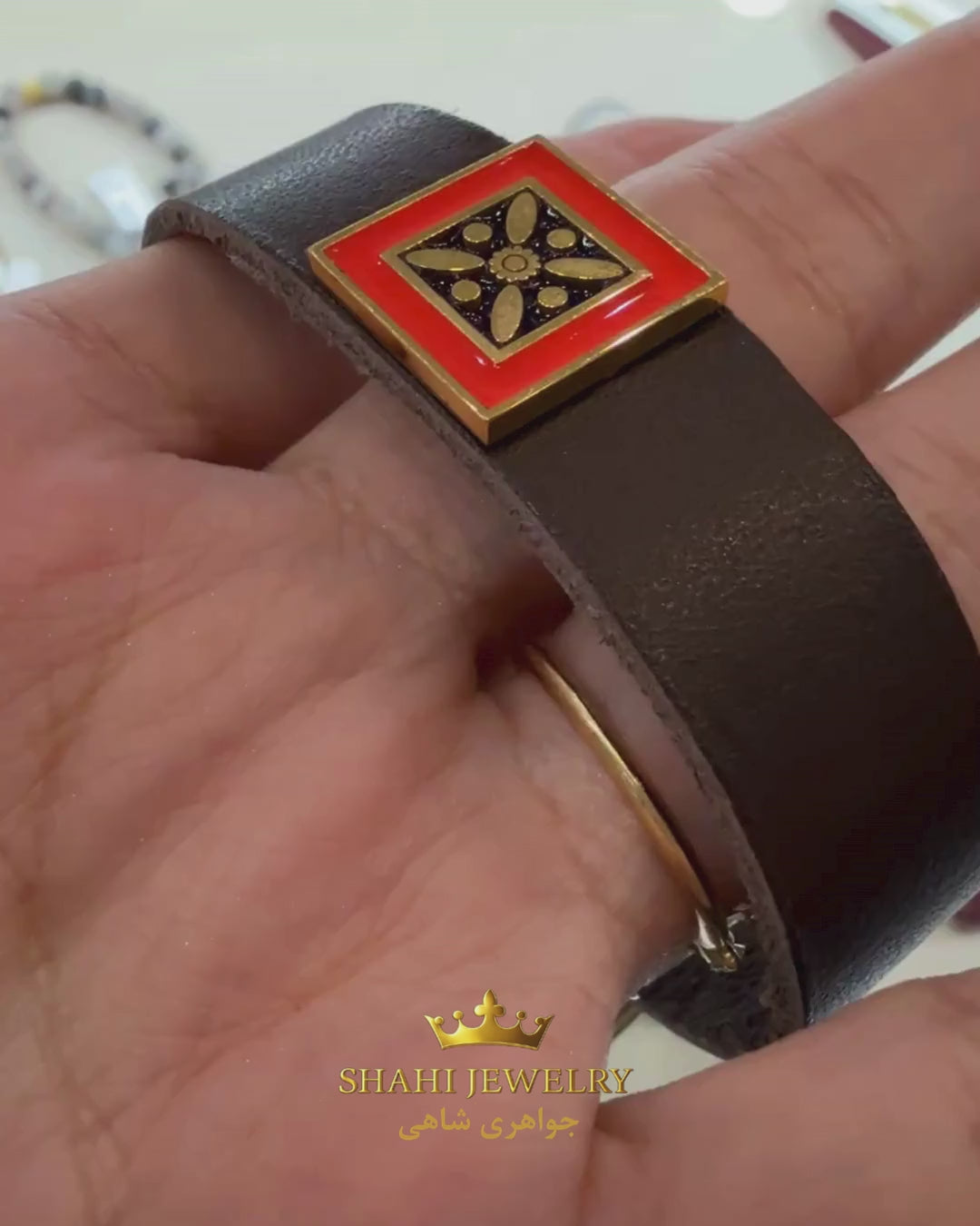 Derafsh Kaviani Leather Bracelet 