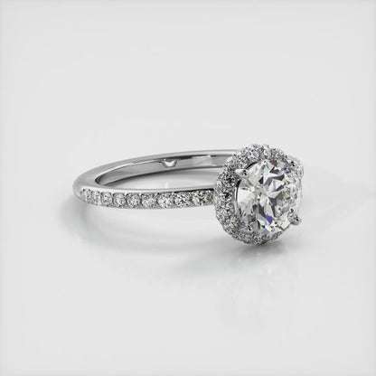 Enchanting Halo Lab Grown Diamond Engagement Ring available in 14k/18k Yellow or white Gold  2.02ct