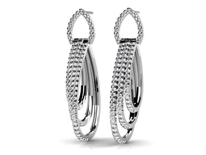 Red Carpet Diamond Dangle Earrings Available In 14K 18K