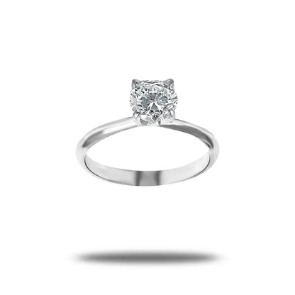 Solitaire Diamond Engagement Ring in 18k white gold for Her