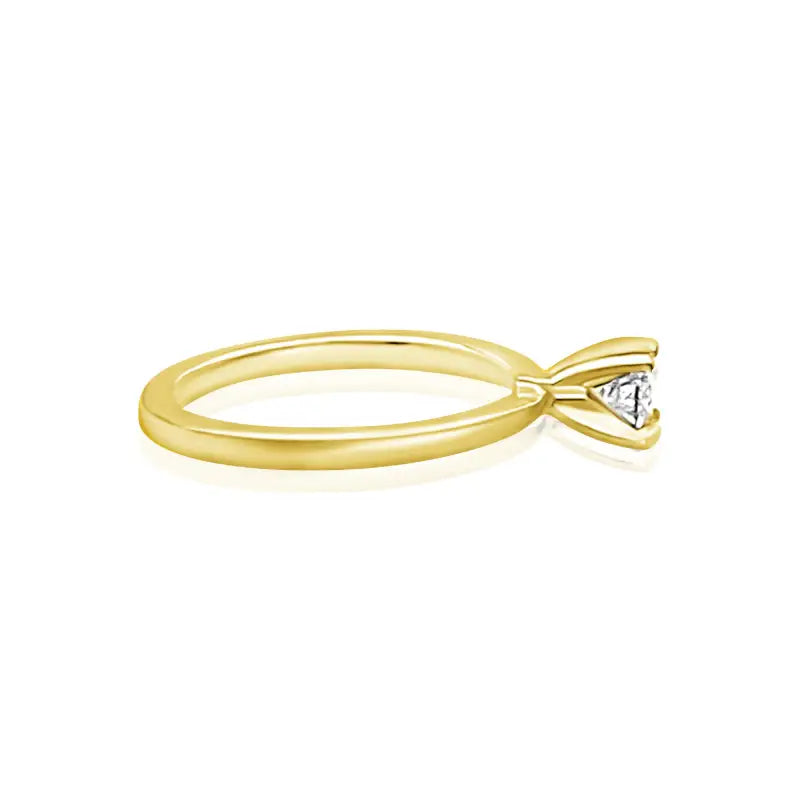 Solitaire Diamond Engagement Ring in 18K Yellow Gold -