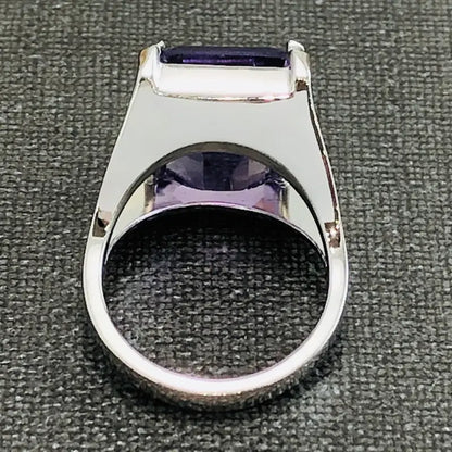 Amethyst Ring In 14K White Gold For Women