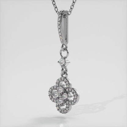 Precious Petals Diamond Pendant  Necklace Available In 14k or 18k White & Yellow Gold