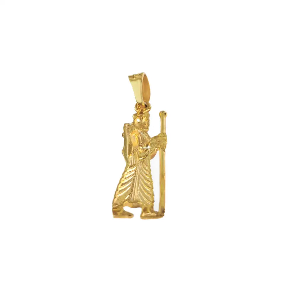Achaemenid Soldier In 925 Silver Gold Plated Unisex Pendant