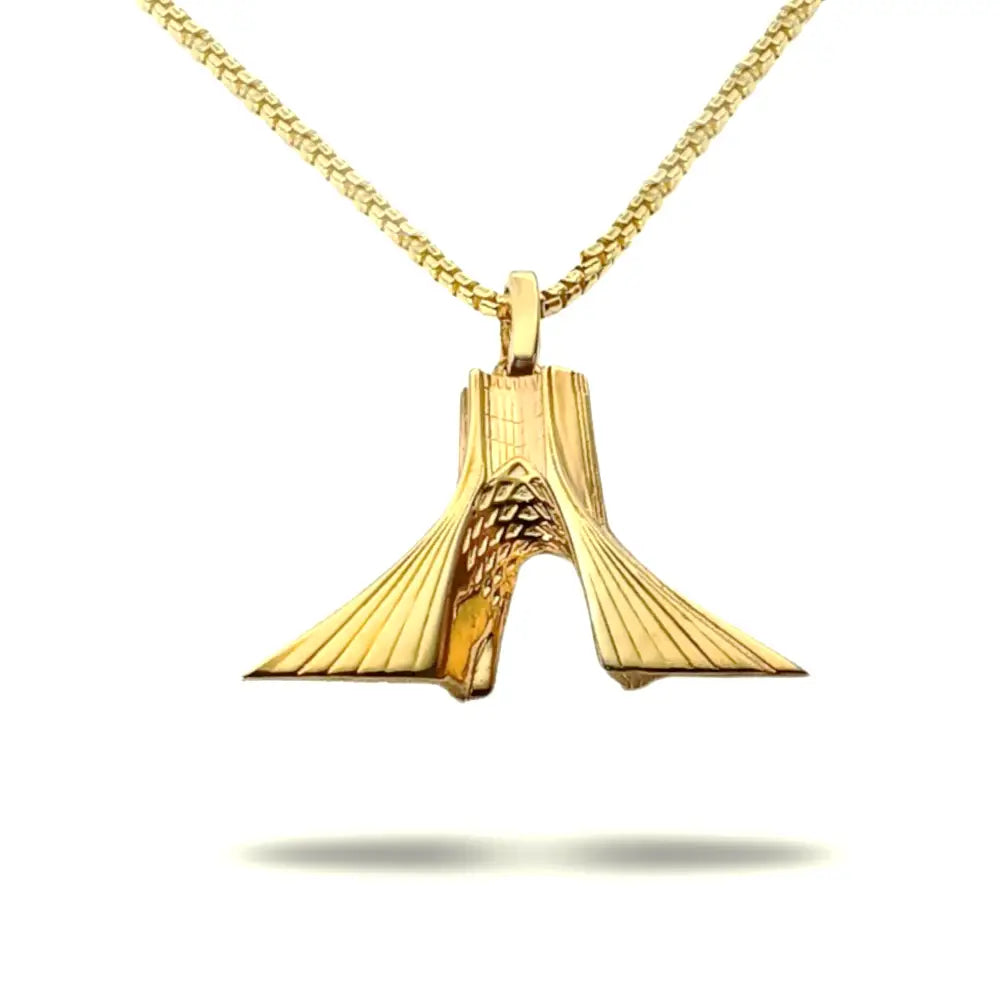 AZADI TOWER Pendant Persian Style jewelry 925 Silver gold