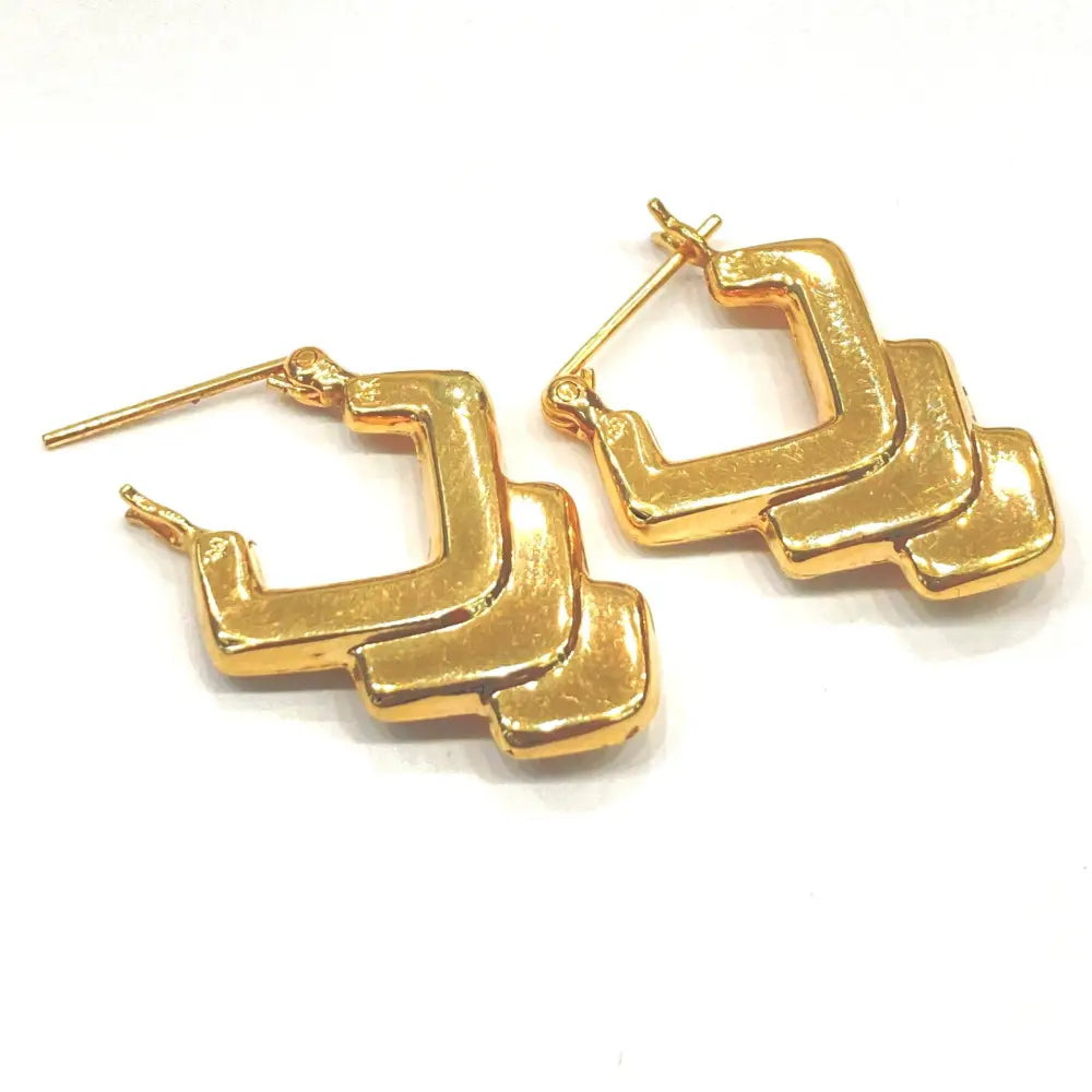 Bohemian Hoop Earrings in 14K Yellow Gold - earrings