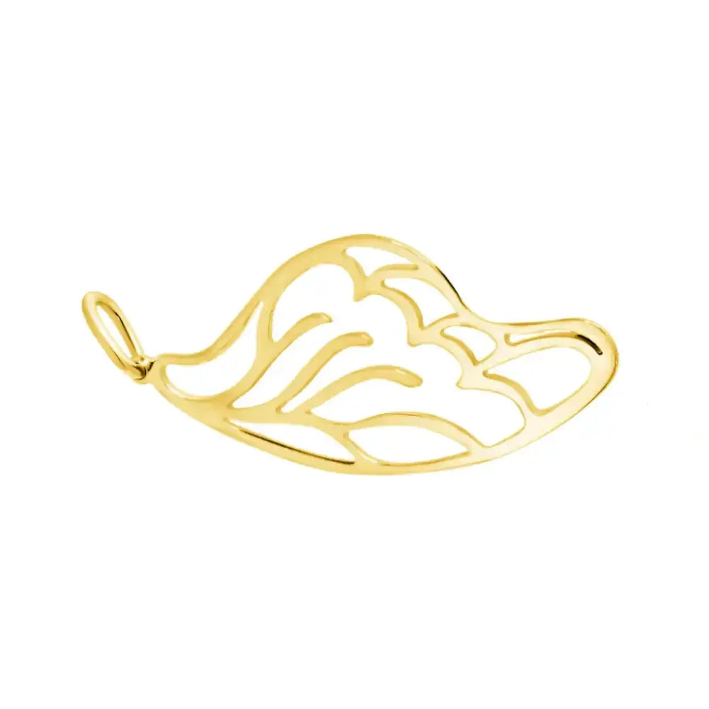 Delicate Single Wings Gold Pendant for Her