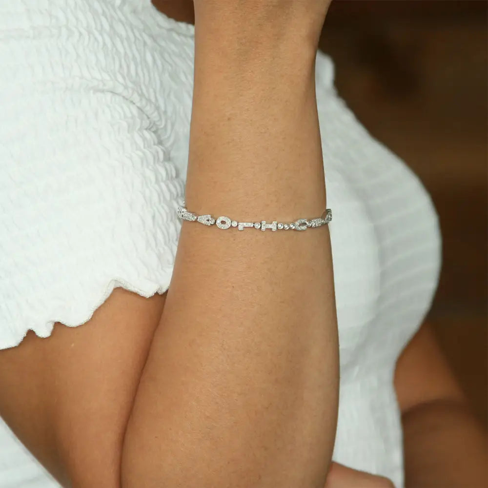 Diamond Bracelet in 14K White Gold Women’s Love Bracelet