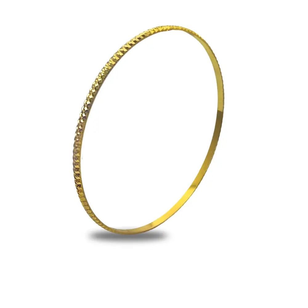 Gold Bangle in 18K Solid Gold Gift for Her - Women’s Jewelry