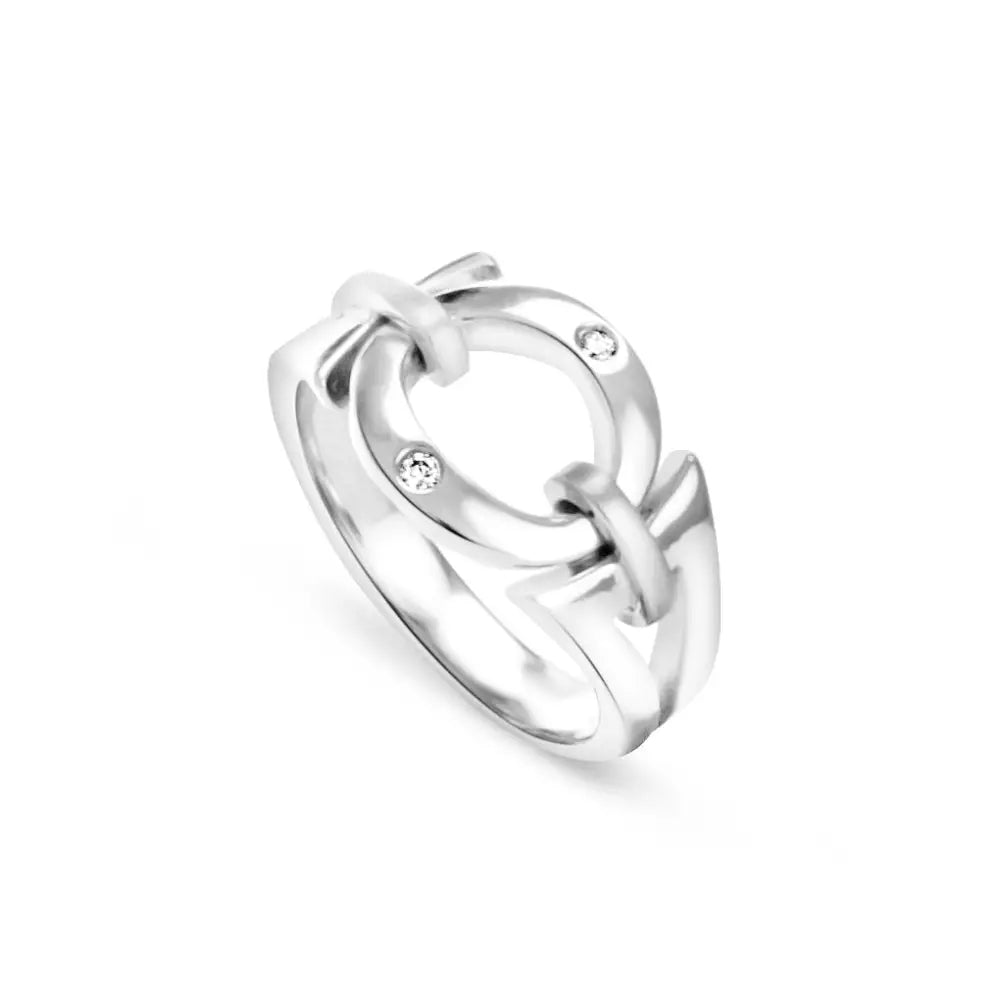 Gold Diamond Ring In Women’s 18K White Gold - Gold Jewelry