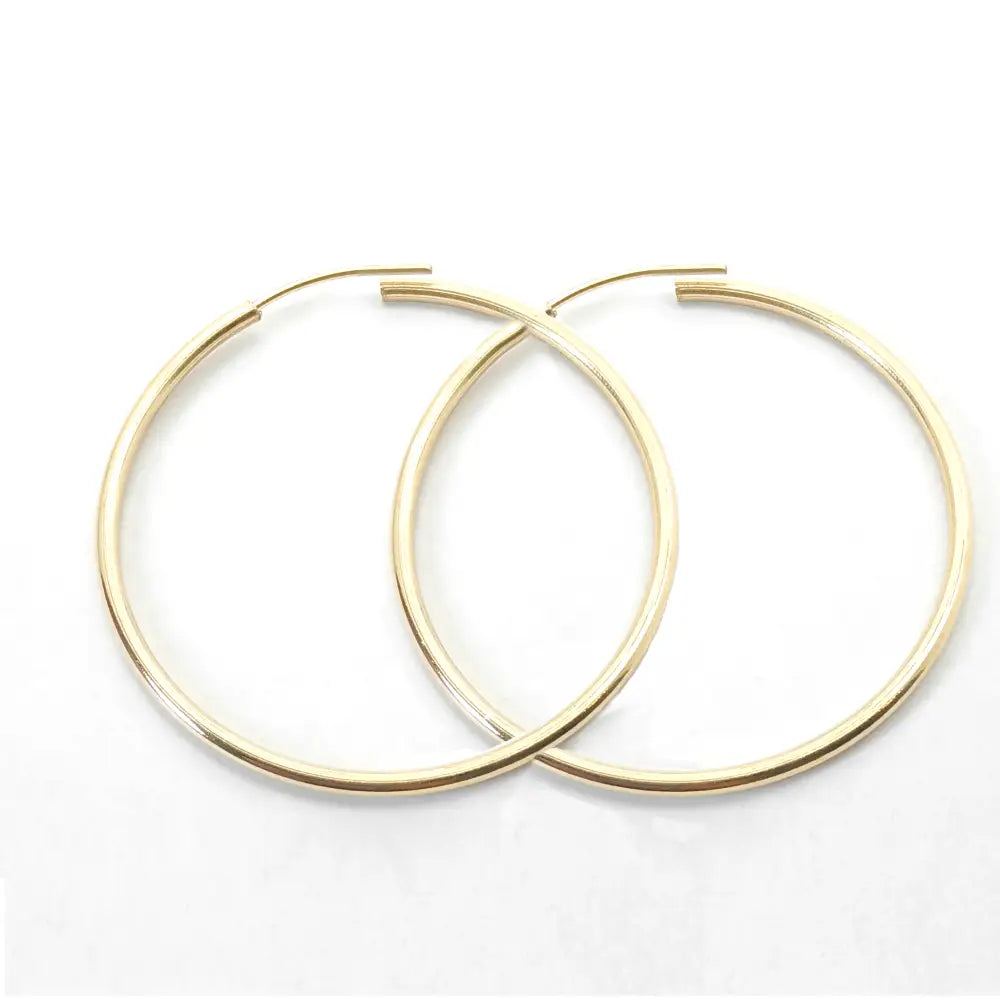 Gold Hoop Earrings iIn 14k Yellow gold - Gold Jewelry