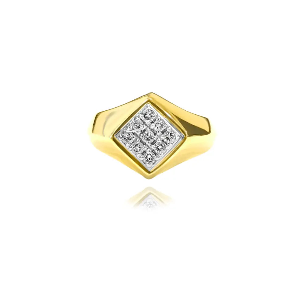 Men’s Diamond Ring in 10K Yellow Gold - Men’s Jewelry