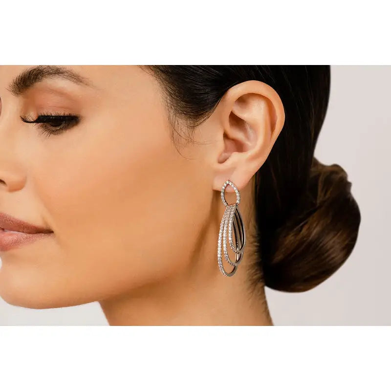 Red Carpet Diamond Dangle Earrings Available In 14K 18K