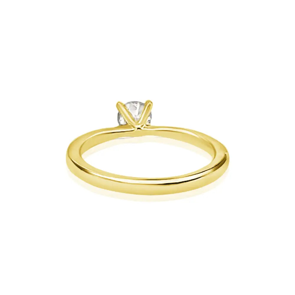 Solitaire Diamond Engagement Ring in 18K Yellow Gold -