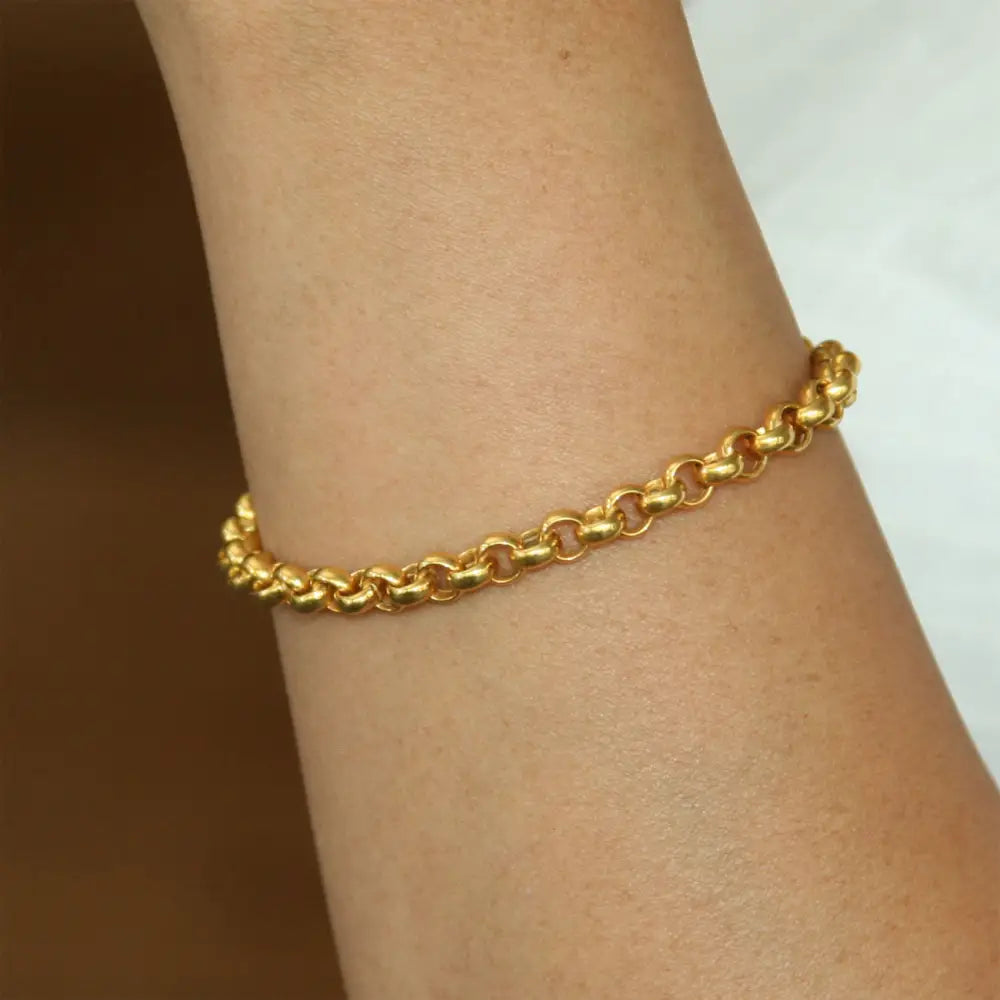 Stackable Rolo Chain Bracelet in 18K Yellow Gold - Gold