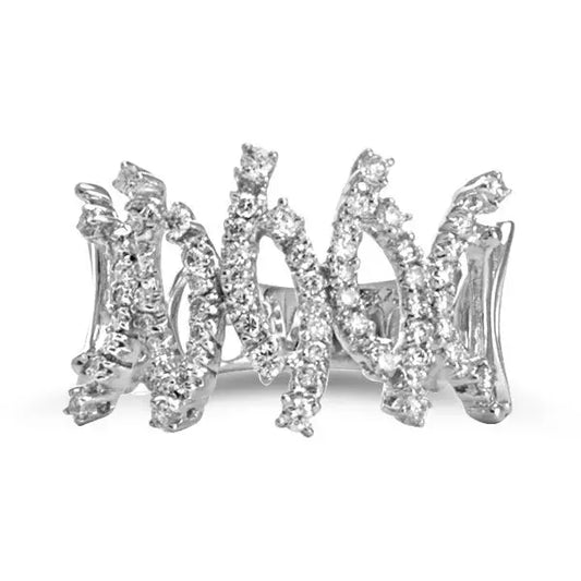 18K White Gold Women’s Statements Ring with Diamond